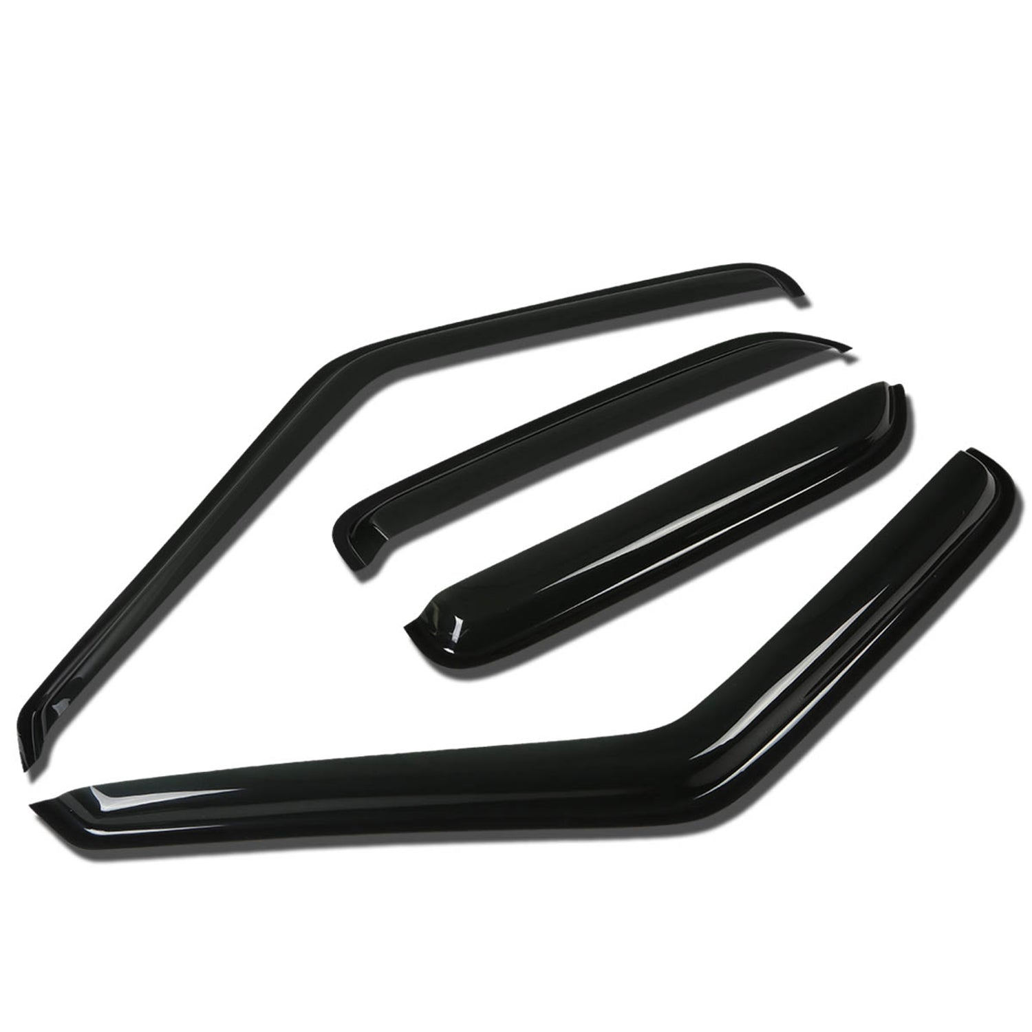 D-Motoring - Wind Deflectors - W/ 3M Adhesive Tape - Smoked - Acrylic - 4 Pcs - Chevrolet Blazer / GMC Jimmy / 96-01 Oldsmobile Bravada - 1
