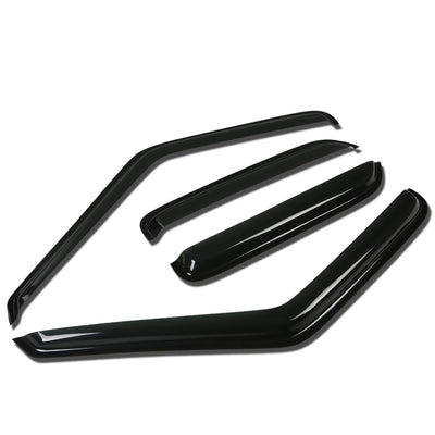 D-Motoring - Wind Deflectors - W/ 3M Adhesive Tape - Smoked - Acrylic - 4 Pcs - Chevrolet Blazer / GMC Jimmy / 96-01 Oldsmobile Bravada - 1