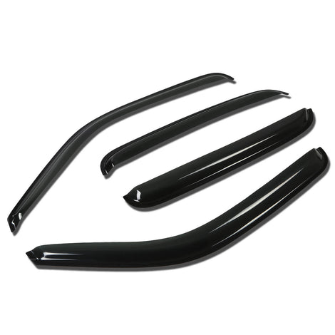 D-Motoring - Wind Deflectors - W/ 3M Adhesive Tape - Smoked - Acrylic - 4 Pcs - Chevrolet Tahoe / GMC Yukon / Cadillac Escalade - 1