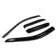 D-Motoring - Wind Deflectors - W/ 3M Adhesive Tape - Smoked - Acrylic - 4 Pcs - Dodge RAM 1500 / 2500 / 3500 Quad Cab - 1