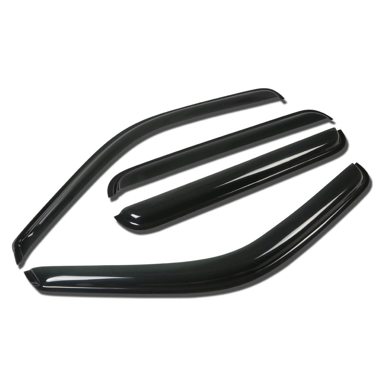 D-Motoring - Wind Deflectors - W/ 3M Adhesive Tape - Smoked - Acrylic - 4 Pcs - 00-05 Ford Excursion - 1