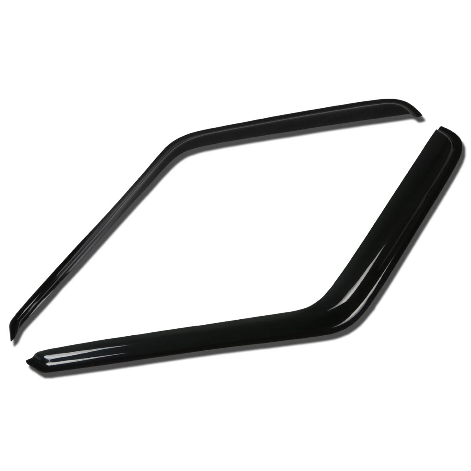 D-Motoring - Wind Deflectors - W/ 3M Adhesive Tape - Smoked - Acrylic - 2 Pcs - Ford Bronco / F-100 / 150 / 250 / 350 - 1