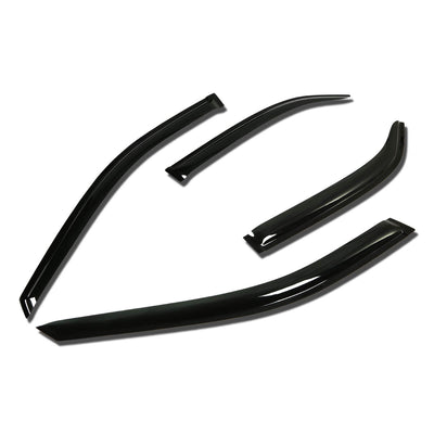 D-Motoring - Wind Deflectors - W/ 3M Adhesive Tape - Smoked - Acrylic - 4 Pcs - 98-02 Honda Accord 4-Door - 1