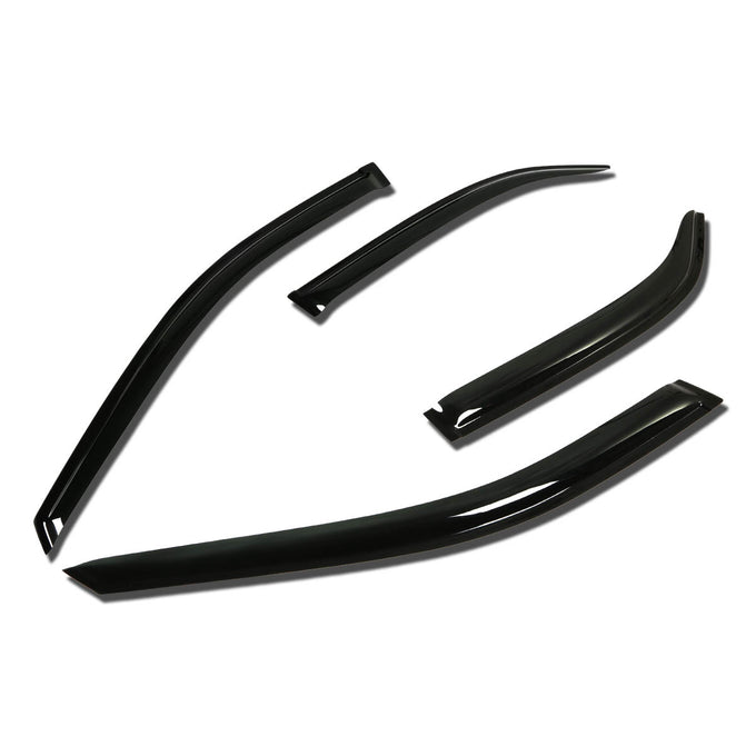 D-Motoring - Wind Deflectors - W/ 3M Adhesive Tape - Smoked - Acrylic - 4 Pcs - 98-02 Honda Accord 4-Door - 1