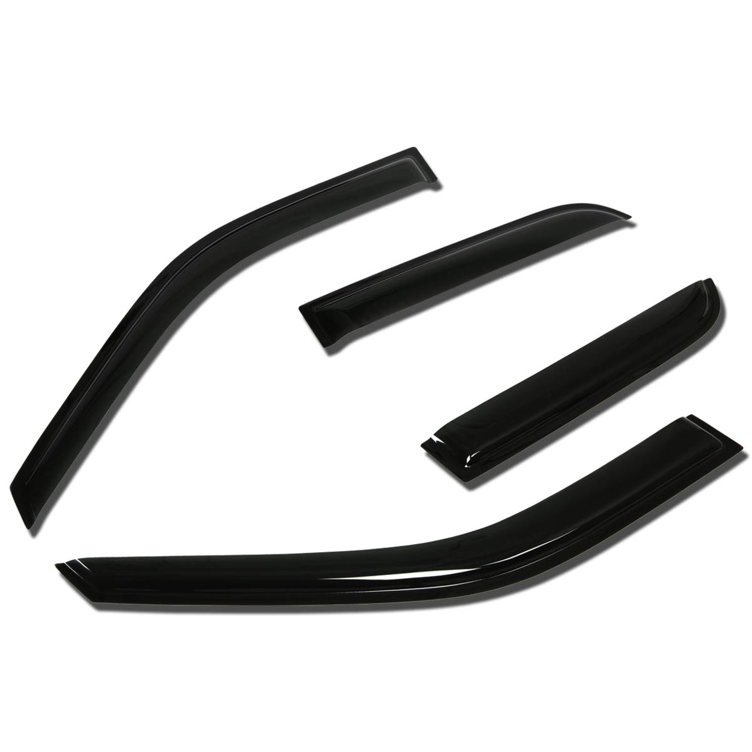 D-Motoring - Wind Deflectors - W/ 3M Adhesive Tape - Smoked - Acrylic - 4 Pcs - 02-06 Honda CR-V - 1