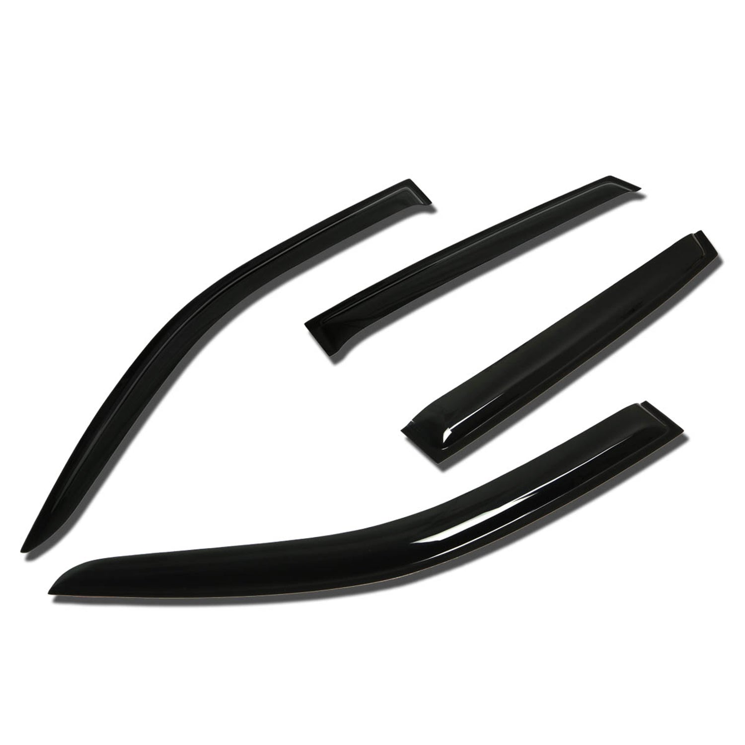 D-Motoring - Wind Deflectors - W/ 3M Adhesive Tape - Smoked - Acrylic - 4 Pcs - 05-09 Hyundai Tucson - 1
