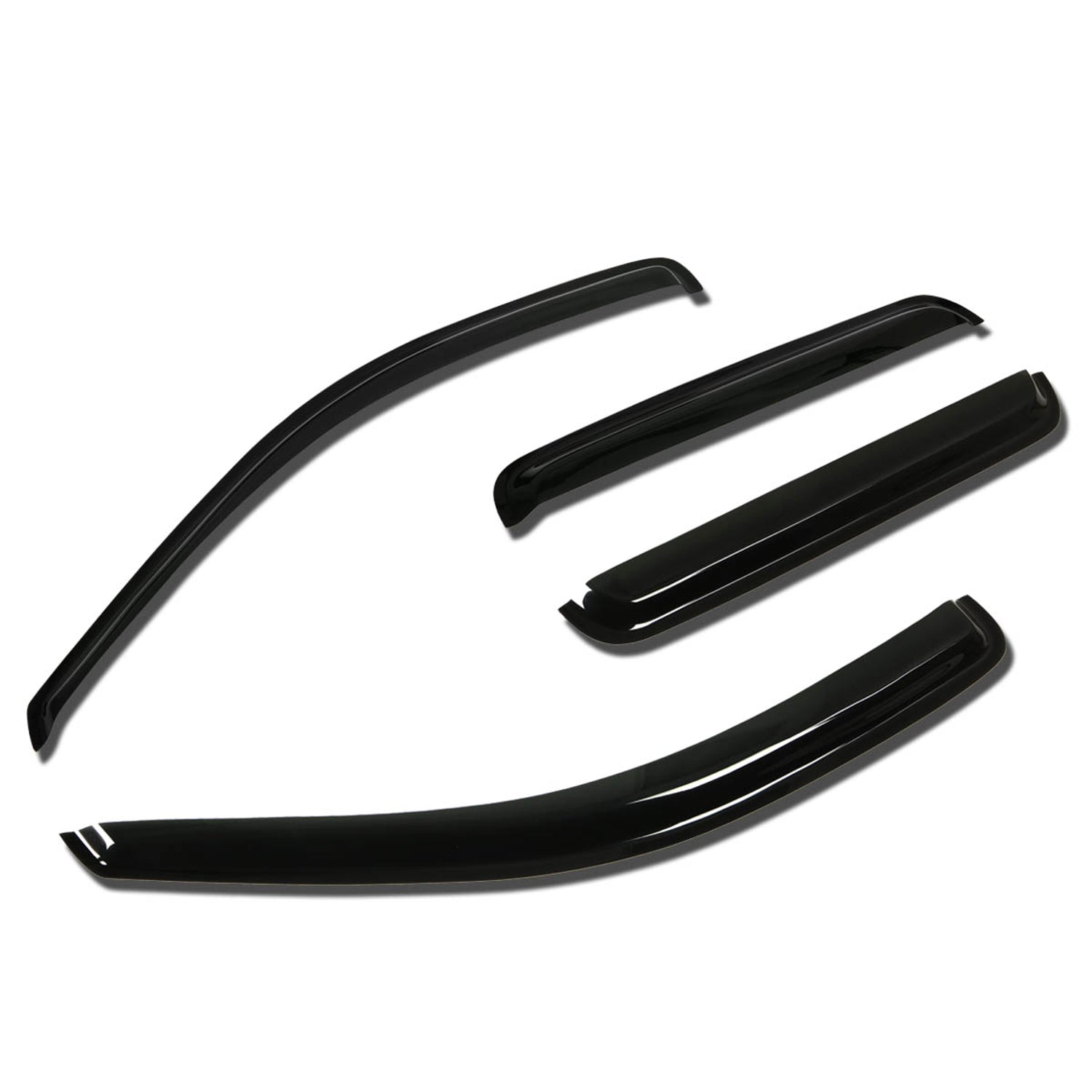 D-Motoring - Wind Deflectors - W/ 3M Adhesive Tape - Smoked - Acrylic - 4 Pcs - 99-04 Jeep Grand Cherokee - 1