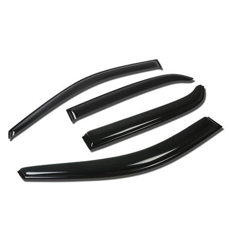 D-Motoring - Wind Deflectors - W/ 3M Adhesive Tape - Smoked - Acrylic - 4 Pcs - 05-10 Kia Sportage - 1