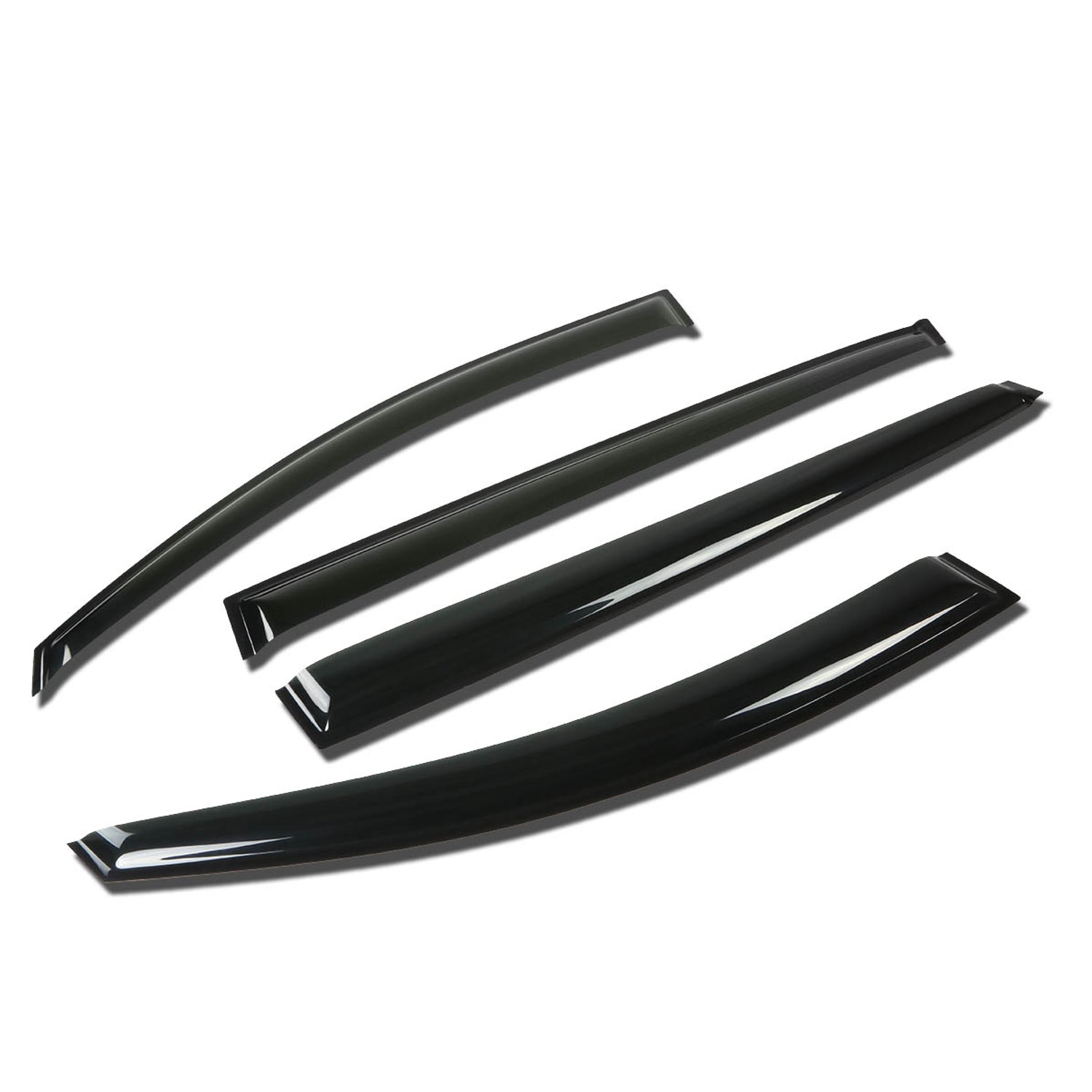 D-Motoring - Wind Deflectors - W/ 3M Adhesive Tape - Smoked - Acrylic - 4 Pcs - 11-14 Kia Sportage - 1