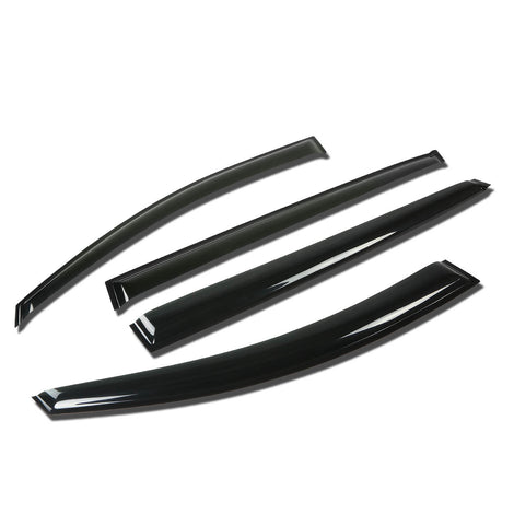 D-Motoring - Wind Deflectors - W/ 3M Adhesive Tape - Smoked - Acrylic - 4 Pcs - 11-14 Kia Sportage - 1