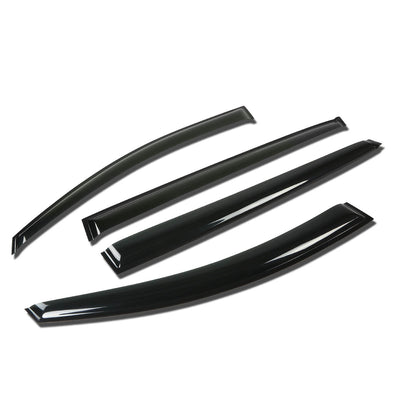 D-Motoring - Wind Deflectors - W/ 3M Adhesive Tape - Smoked - Acrylic - 4 Pcs - 11-14 Kia Sportage - 1