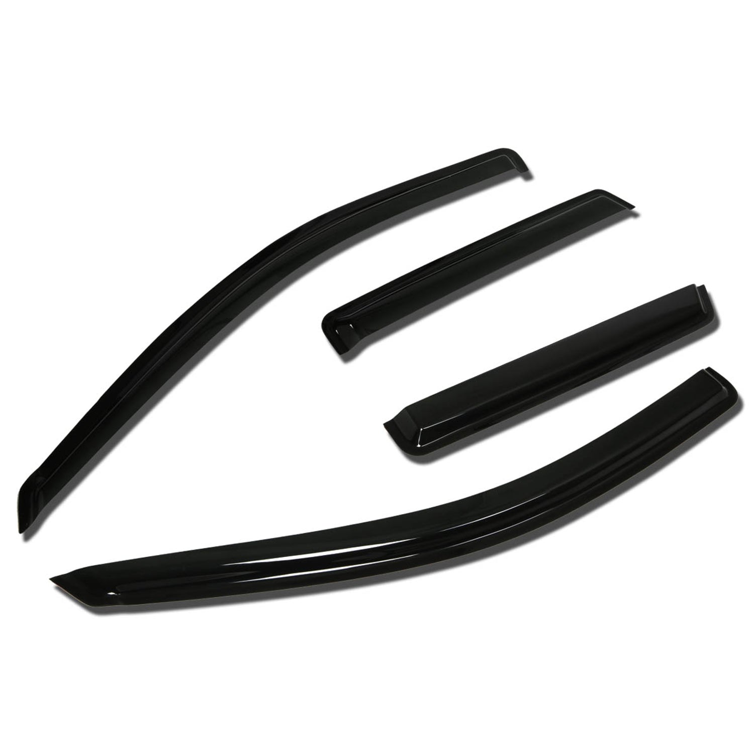 D-Motoring - Wind Deflectors - W/ 3M Adhesive Tape - Smoked - Acrylic - 4 Pcs - 03-07 Nissan Murano 4-Door - 1