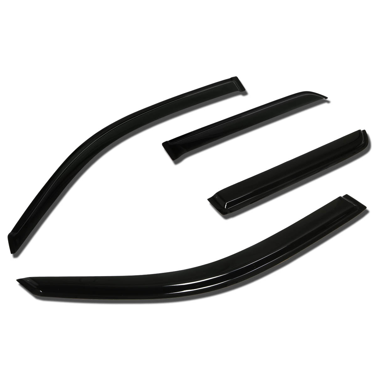 D-Motoring - Wind Deflectors - W/ 3M Adhesive Tape - Smoked - Acrylic - 4 Pcs - 03-09 Toyota 4Runner - 1