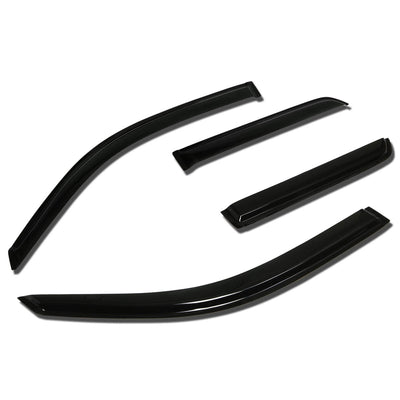 D-Motoring - Wind Deflectors - W/ 3M Adhesive Tape - Smoked - Acrylic - 4 Pcs - 03-09 Toyota 4Runner - 1