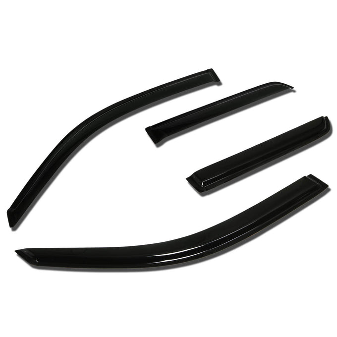 D-Motoring - Wind Deflectors - W/ 3M Adhesive Tape - Smoked - Acrylic - 4 Pcs - 03-09 Toyota 4Runner - 1