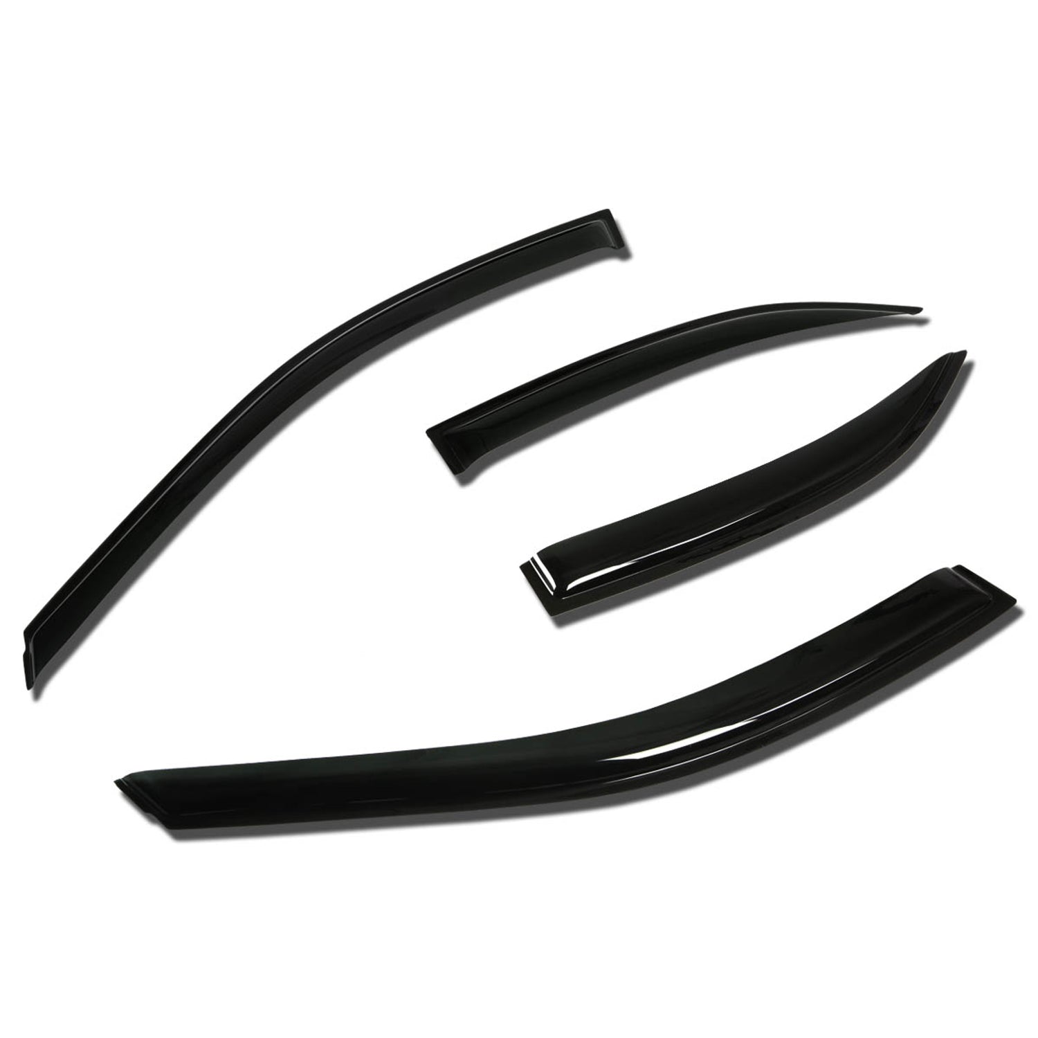 D-Motoring - Wind Deflectors - W/ 3M Adhesive Tape - Smoked - Acrylic - 4 Pcs - 02-06 Toyota Camry - 1