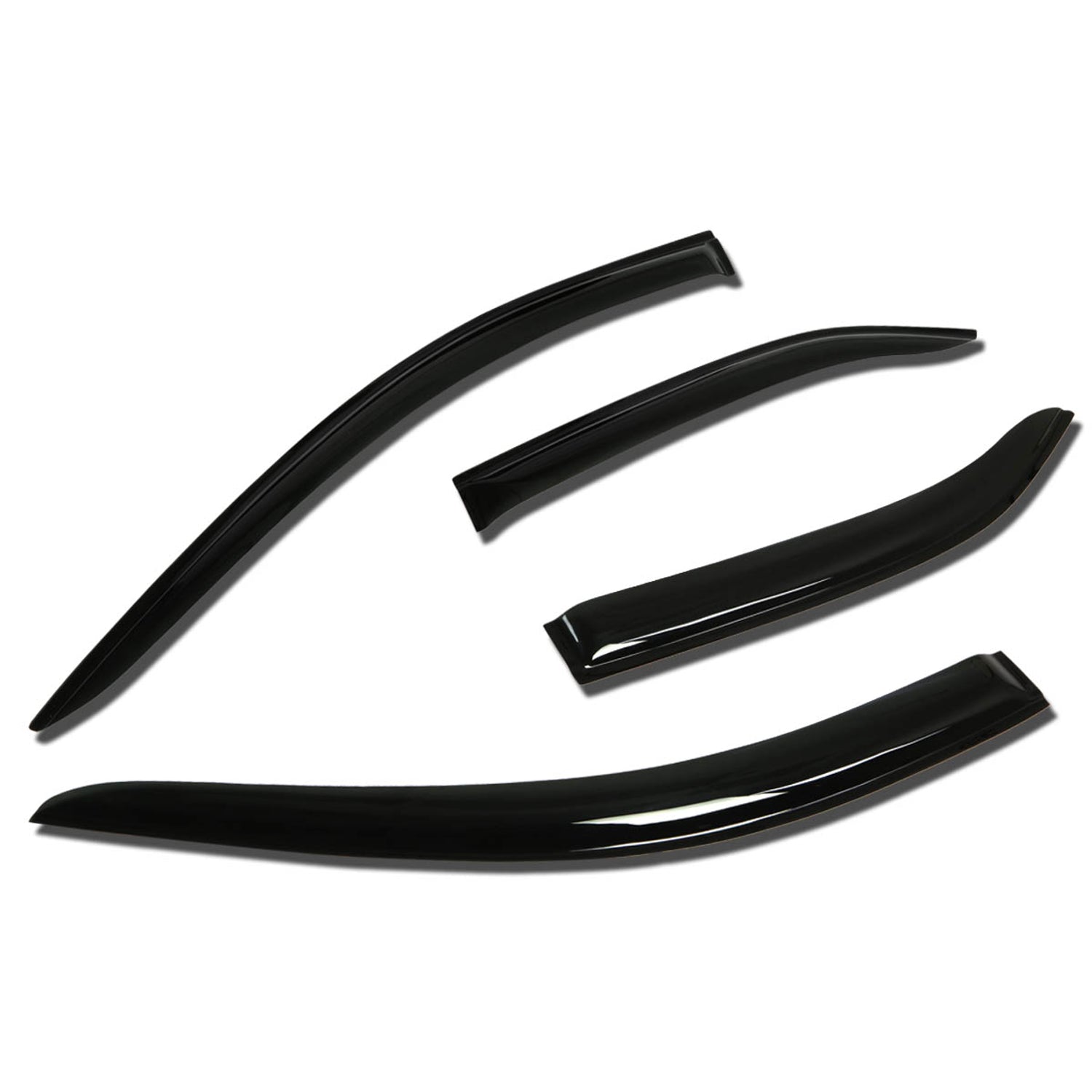 D-Motoring - Wind Deflectors - W/ 3M Adhesive Tape - Smoked - Acrylic - 4 Pcs - 07-11 Toyota Camry - 1
