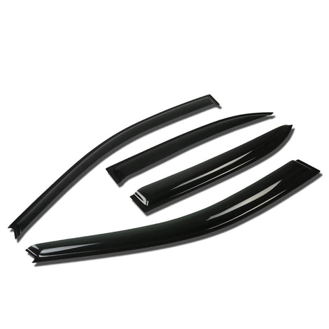 D-Motoring - Wind Deflectors - W/ 3M Adhesive Tape - Smoked - Acrylic - 4 Pcs - 03-08 Toyota Corolla - 1