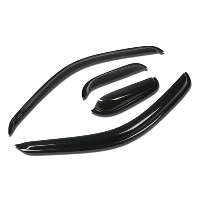 D-Motoring - Wind Deflectors - W/ 3M Adhesive Tape - Smoked - Acrylic - 4 Pcs - 95-04 Toyota Tacoma Extended Cab 2-Door - 1