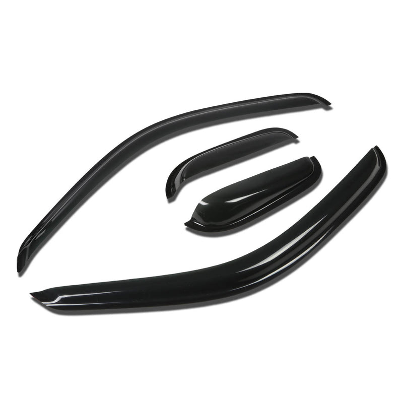 D-Motoring - Wind Deflectors - W/ 3M Adhesive Tape - Smoked - Acrylic - 4 Pcs - 95-04 Toyota Tacoma Extended Cab 2-Door - 1