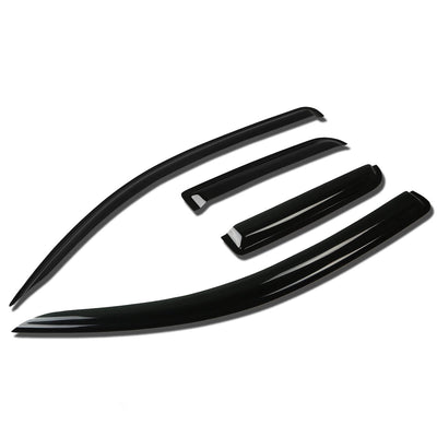 D-Motoring - Wind Deflectors - W/ 3M Adhesive Tape - Smoked - Acrylic - 4 Pcs - 07-13 Toyota Tundra Double Cab - 1