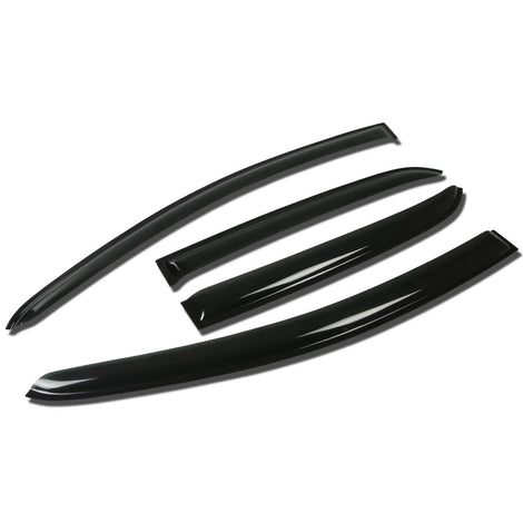 D-Motoring - Wind Deflectors - W/ 3M Adhesive Tape - Smoked - Acrylic - 4 Pcs - 07-11 Toyota Yaris 4-Door - 1