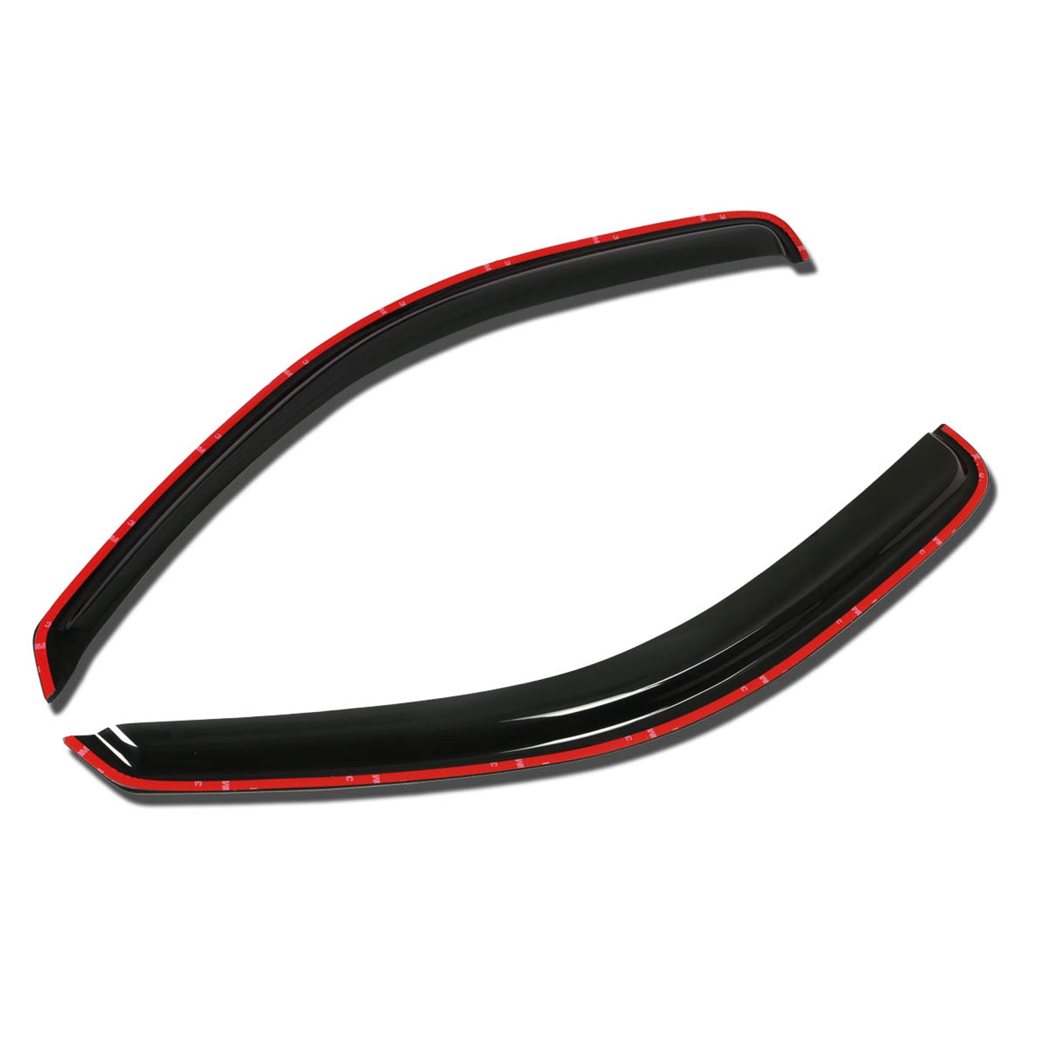 D-Motoring - Wind Deflectors - W/ 3M Adhesive Tape - Smoked - Acrylic - 2 Pcs - 97-04 Dodge Dakota - 1