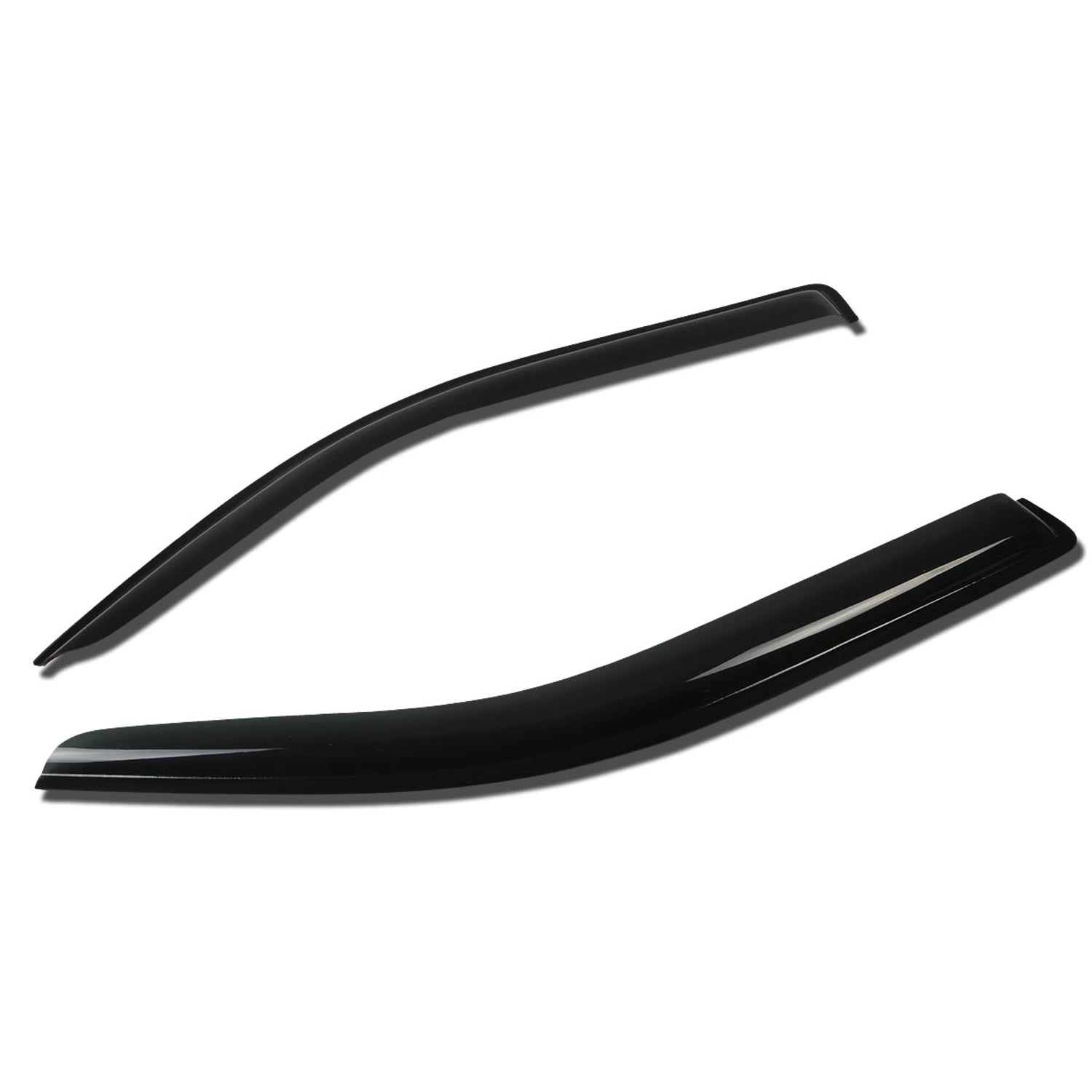 D-Motoring - Wind Deflectors - W/ 3M Adhesive Tape - Smoked - Acrylic - 2 Pcs - 04-14 Ford F-150 Extended Cab
 - 1