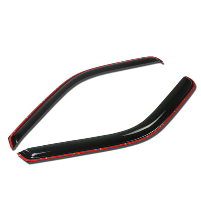 D-Motoring - Wind Deflectors - W/ 3M Adhesive Tape - Smoked - Acrylic - 2 Pcs - Ford F-250 / 350 / 450 / 550 Super Duty Super - 1