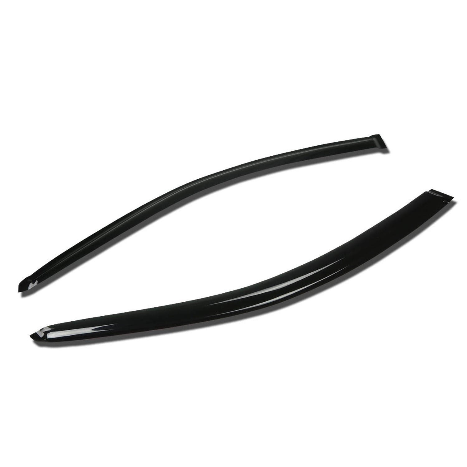 D-Motoring - Wind Deflectors - W/ 3M Adhesive Tape - Smoked - Acrylic - 2 Pcs - 01-05 Honda Civic 2-Door - 1