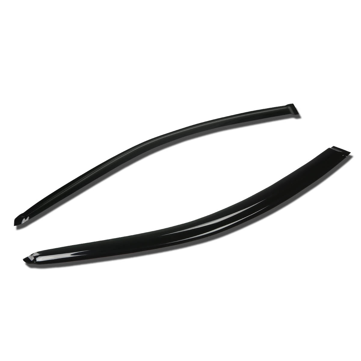 D-Motoring - Wind Deflectors - W/ 3M Adhesive Tape - Smoked - Acrylic - 2 Pcs - 01-05 Honda Civic 2-Door - 1