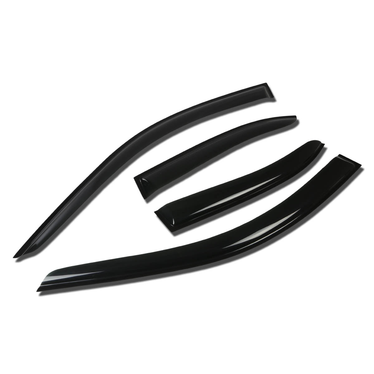 D-Motoring - Wind Deflectors - W/ 3M Adhesive Tape - Smoked - Acrylic - 4 Pcs - 99-05 Volkswagen Jetta - 1
