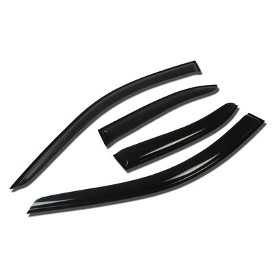 D-Motoring - Wind Deflectors - W/ 3M Adhesive Tape - Smoked - Acrylic - 4 Pcs - 99-05 Volkswagen Jetta - 1