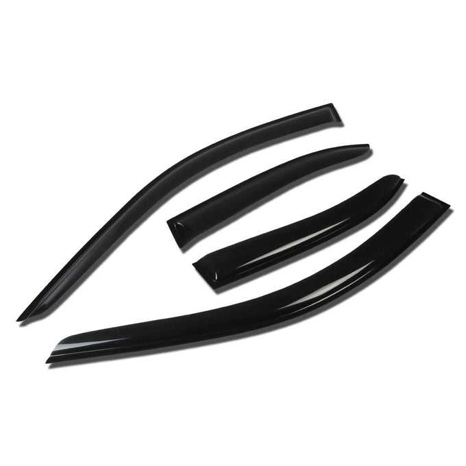 D-Motoring - Wind Deflectors - W/ 3M Adhesive Tape - Smoked - Acrylic - 4 Pcs - 99-05 Volkswagen Jetta - 1
