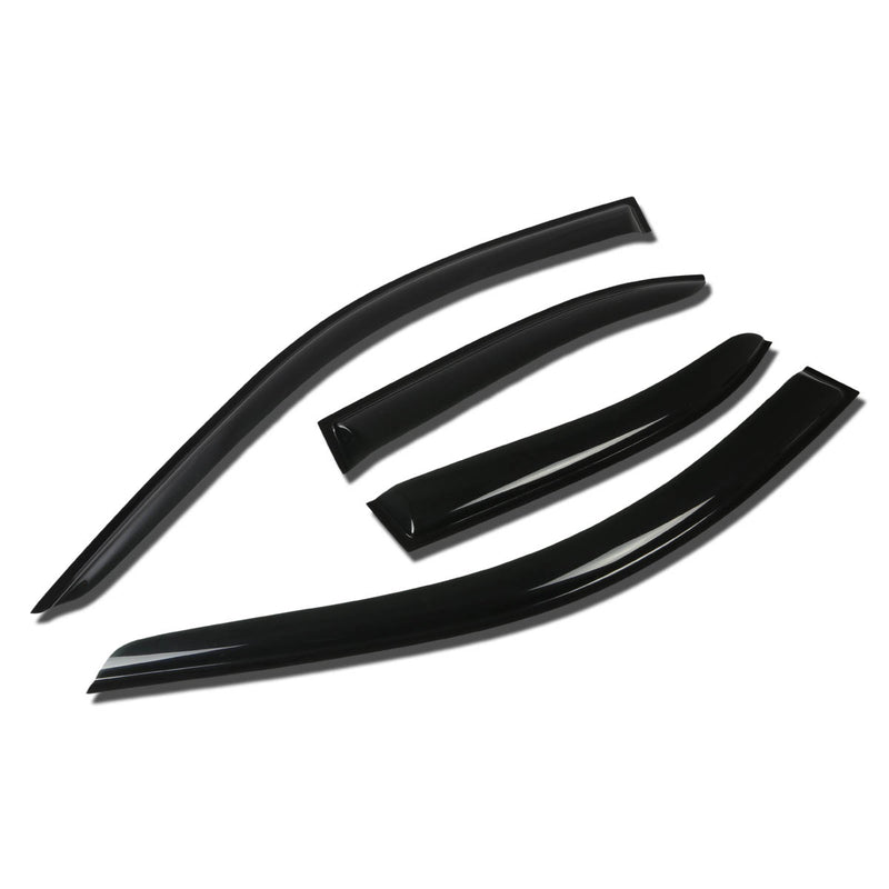D-Motoring - Wind Deflectors - W/ 3M Adhesive Tape - Smoked - Acrylic - 4 Pcs - 99-05 Volkswagen Jetta - 1