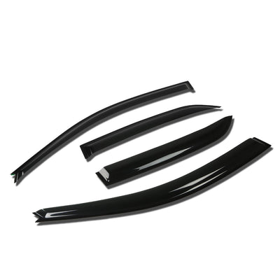 D-Motoring - Wind Deflectors - W/ 3M Adhesive Tape - Smoked - Acrylic - 4 Pcs - 02-07 Mitsibishi Lancer - 1
