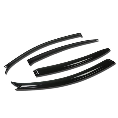 D-Motoring - Wind Deflectors - W/ 3M Adhesive Tape - Smoked - Acrylic - 4 Pcs - 04-09 Mazda 3 - 1