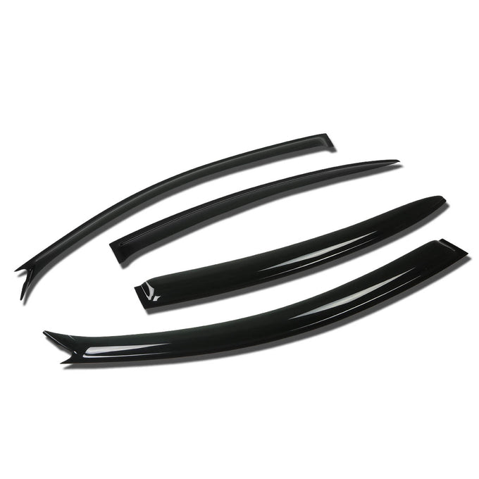 D-Motoring - Wind Deflectors - W/ 3M Adhesive Tape - Smoked - Acrylic - 4 Pcs - 04-09 Mazda 3 - 1