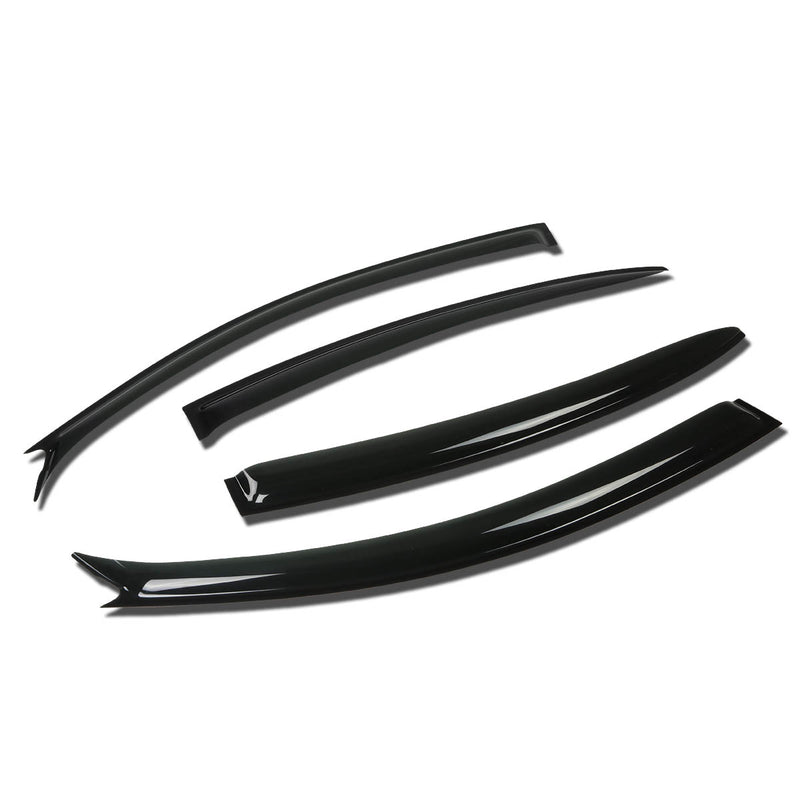 D-Motoring - Wind Deflectors - W/ 3M Adhesive Tape - Smoked - Acrylic - 4 Pcs - 04-09 Mazda 3 - 1