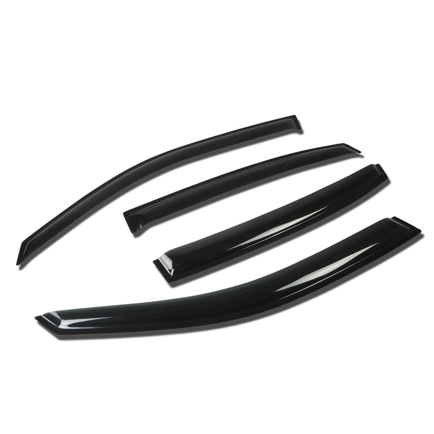 D-Motoring - Wind Deflectors - W/ 3M Adhesive Tape - Smoked - Acrylic - 4 Pcs - 00-05 Chevrolet Impala W-Body - 1