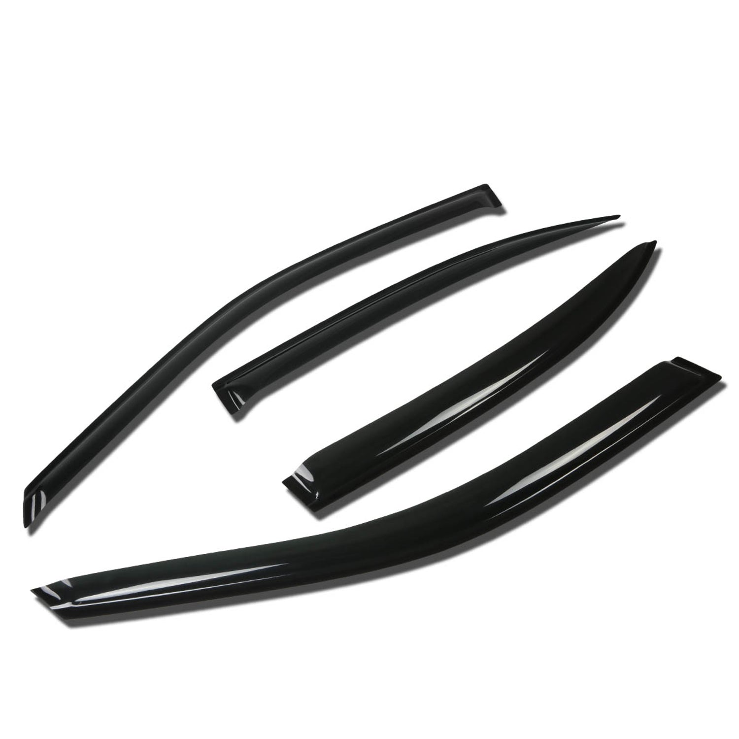 D-Motoring - Wind Deflectors - W/ 3M Adhesive Tape - Smoked - Acrylic - 4 Pcs - 00-03 Nissan Maxima - 1
