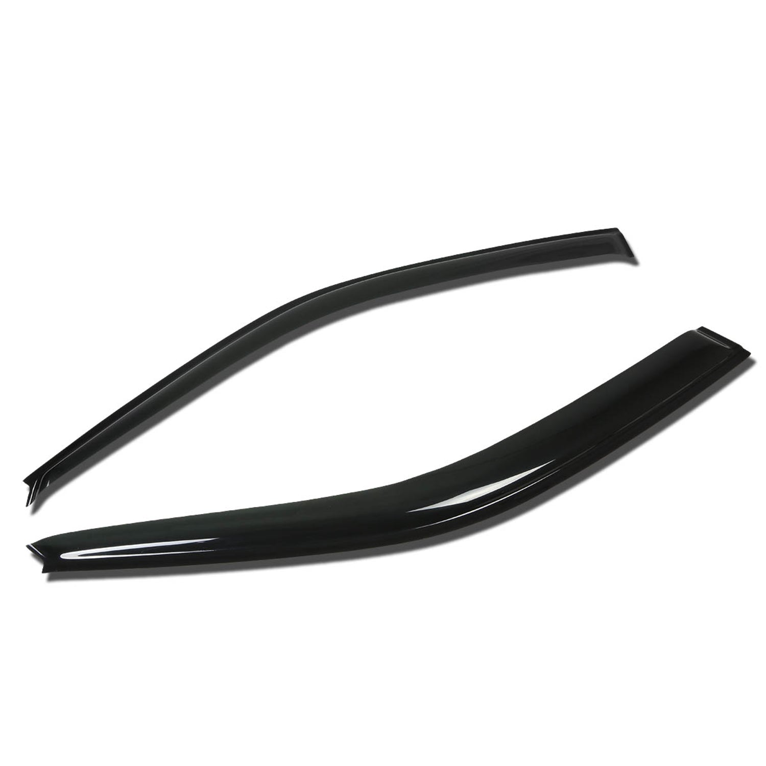 D-Motoring - Wind Deflectors - W/ 3M Adhesive Tape - Smoked - Acrylic - 2 Pcs - 96-00 Honda Civic 2-Door - 1