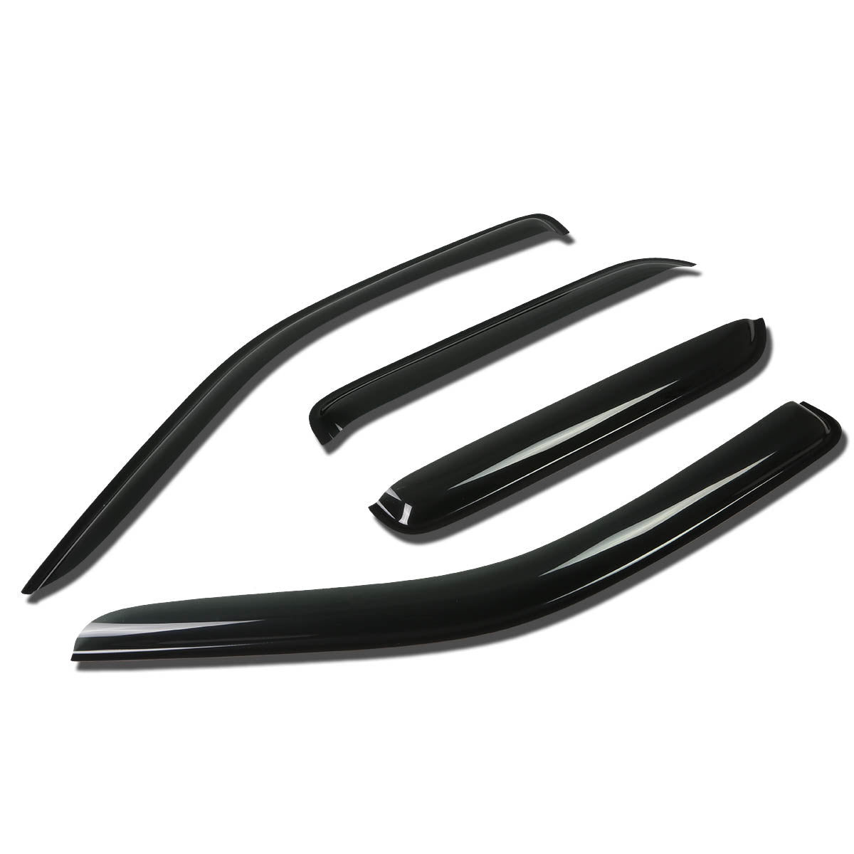 D-Motoring - Wind Deflectors - W/ 3M Adhesive Tape - Smoked - Acrylic - 4 Pcs - Ford Escape / Mazda Trubute / Mercury Mariner - 1