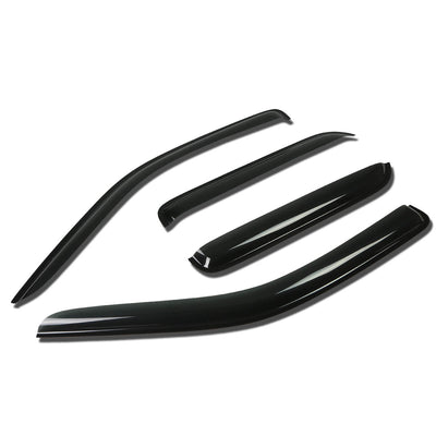 D-Motoring - Wind Deflectors - W/ 3M Adhesive Tape - Smoked - Acrylic - 4 Pcs - Ford Escape / Mazda Trubute / Mercury Mariner - 1