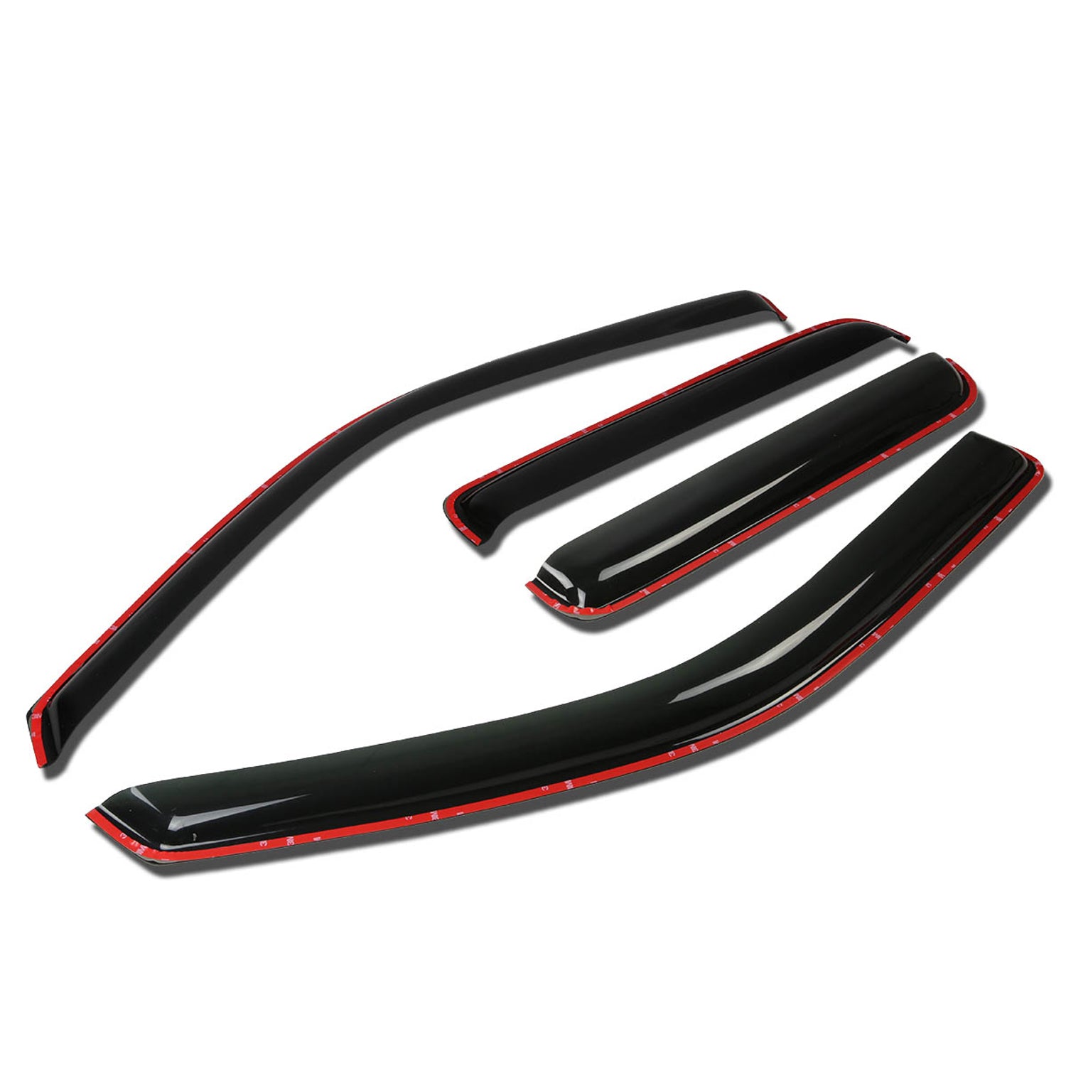 D-Motoring - Wind Deflectors - W/ 3M Adhesive Tape - Smoked - Acrylic - 4 Pcs - Chevrolet Colorado / GMC Canyon - 1