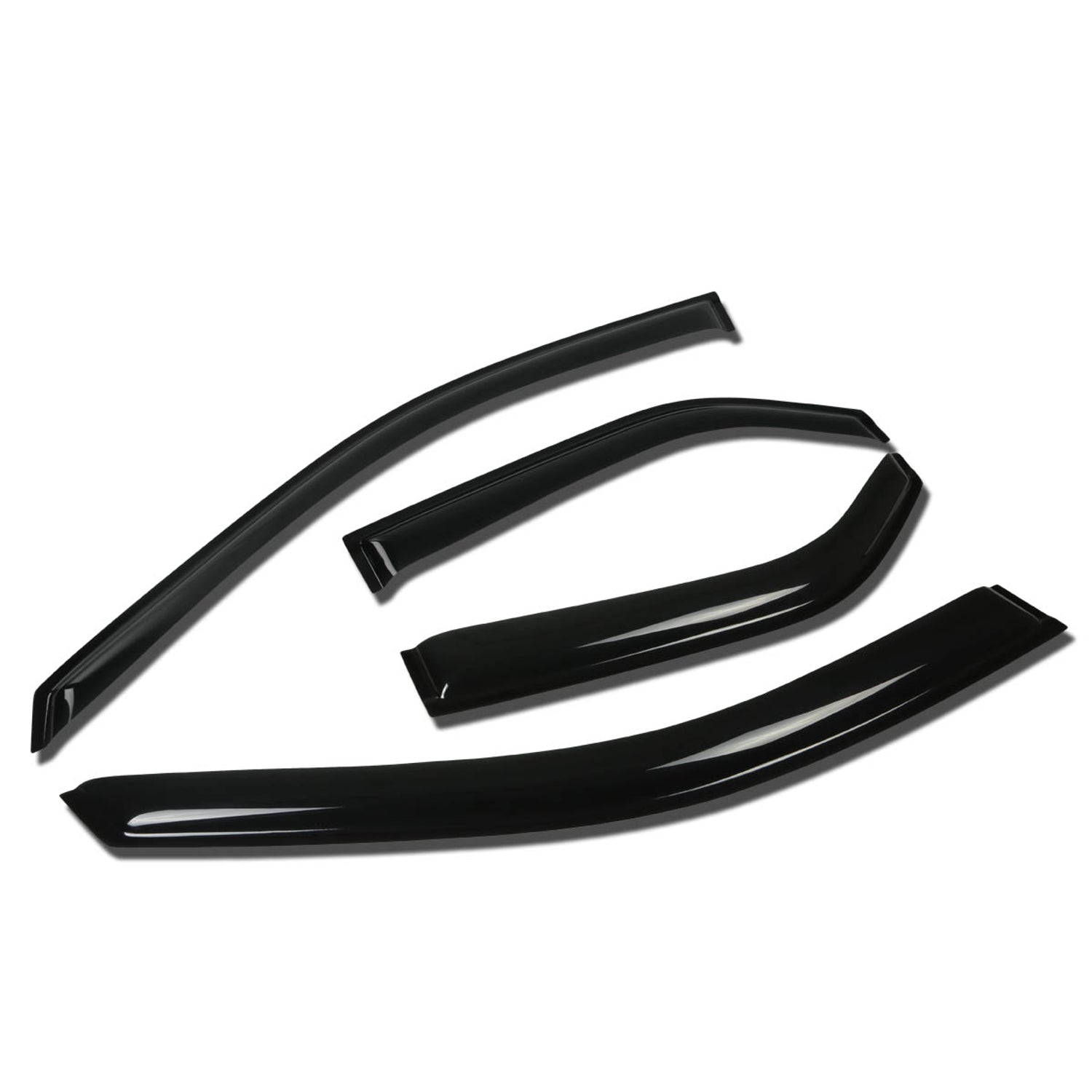 D-Motoring - Wind Deflectors - W/ 3M Adhesive Tape - Smoked - Acrylic - 4 Pcs - 03-07 Cadillac CTS - 1