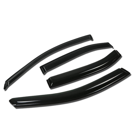 D-Motoring - Wind Deflectors - W/ 3M Adhesive Tape - Smoked - Acrylic - 4 Pcs - Ford Fusion / Lincoln MKZ / Zephyr / Mercury Milan - 1
