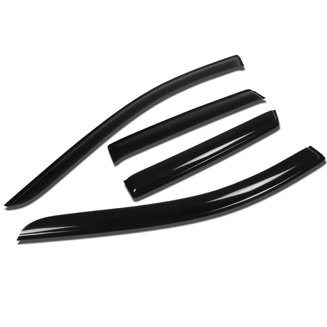D-Motoring - Wind Deflectors - W/ 3M Adhesive Tape - Smoked - Acrylic - 4 Pcs - Ford Edge / Lincoln MKX - 1