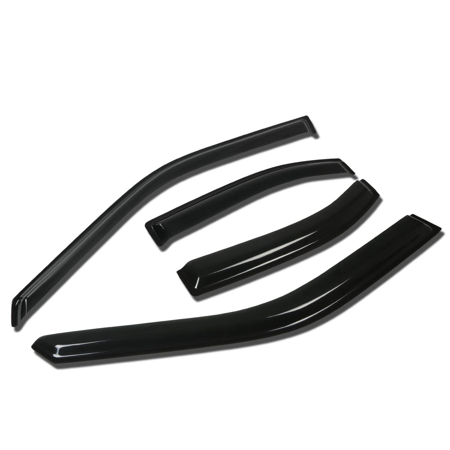 D-Motoring - Wind Deflectors - W/ 3M Adhesive Tape - Smoked - Acrylic - 4 Pcs - 00-06 Nissan Sentra 4-Door - 1