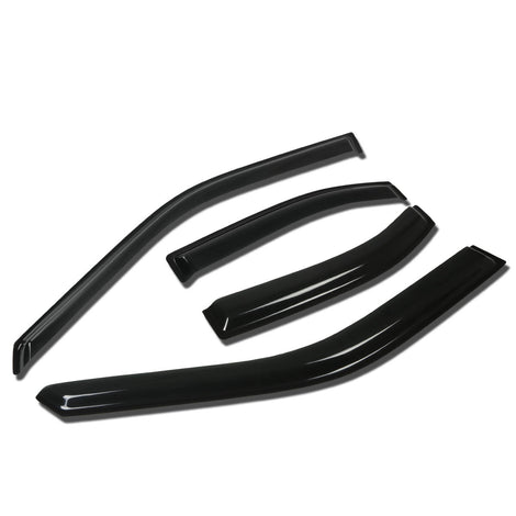 D-Motoring - Wind Deflectors - W/ 3M Adhesive Tape - Smoked - Acrylic - 4 Pcs - 00-06 Nissan Sentra 4-Door - 1
